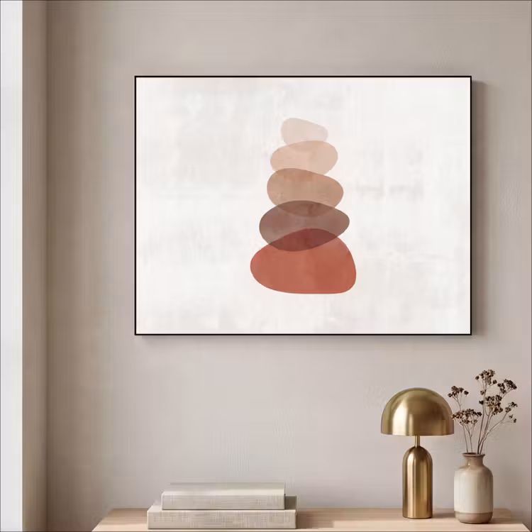 Art Frame - Abstractie - Gestapeld - Balans - Modern - Aardetinten — 3