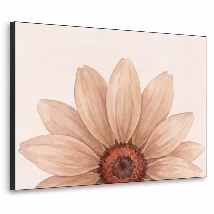 Art Frame - Bloemen - Bloemblad - Natuur - Aquarel - Beige — 1