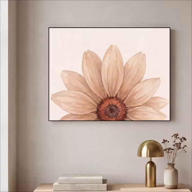 Art Frame - Bloemen - Bloemblad - Natuur - Aquarel - Beige — 3