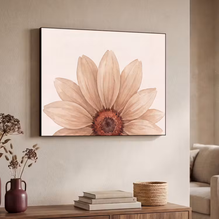 Art Frame - Bloemen - Bloemblad - Natuur - Aquarel - Beige — 4