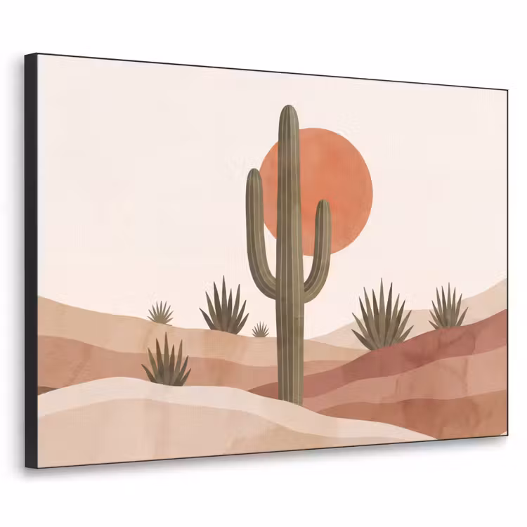 Art Frame - Cactus - Duinen - Modern - Landschap - Groen — 1