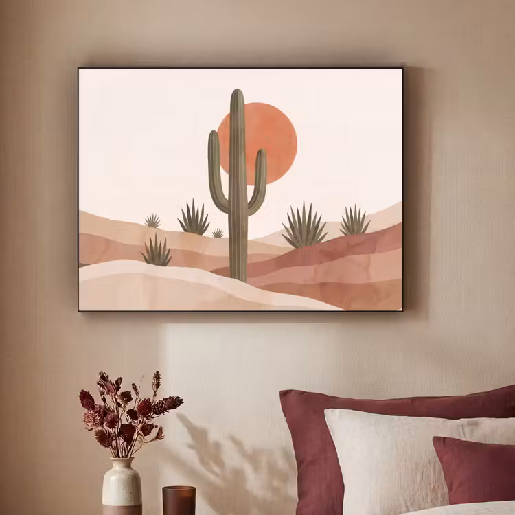Art Frame - Cactus - Duinen - Modern - Landschap - Groen — 2