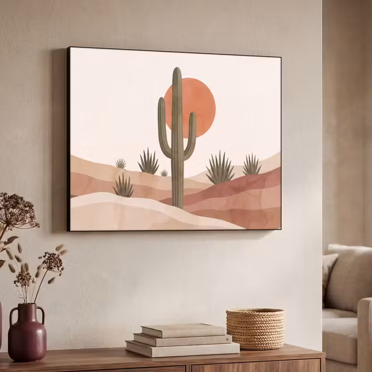 Art Frame - Cactus - Duinen - Modern - Landschap - Groen — 4
