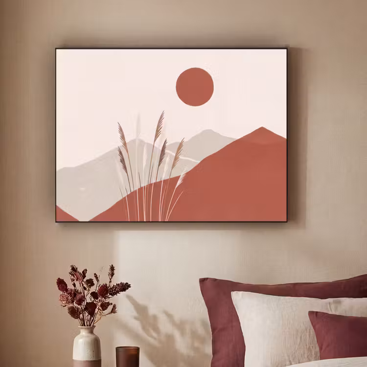 Art Frame - Gras - Landschap - Natuur - Abstract - Beige — 2