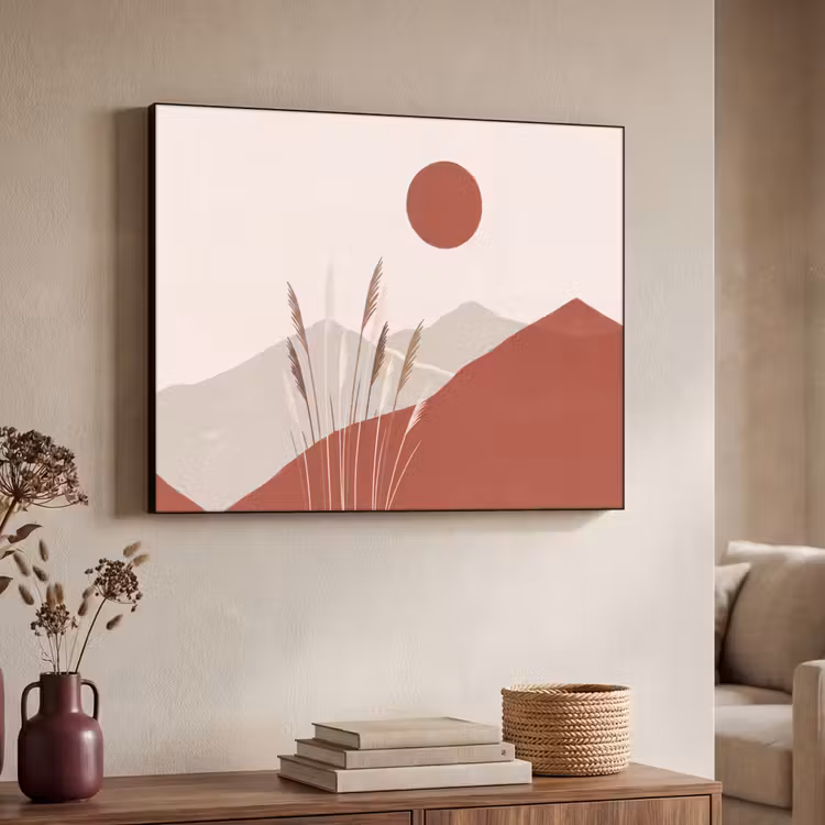 Art Frame - Gras - Landschap - Natuur - Abstract - Beige — 4