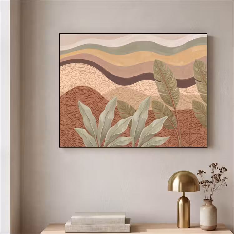Art Frame - Natuur - Bladeren - Landschap - Abstract - Aardetinten — 3