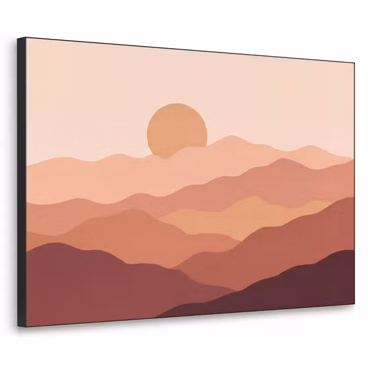 Art Frame - Natuur - Heuvels - Abstract - Modern - Oranje — 1
