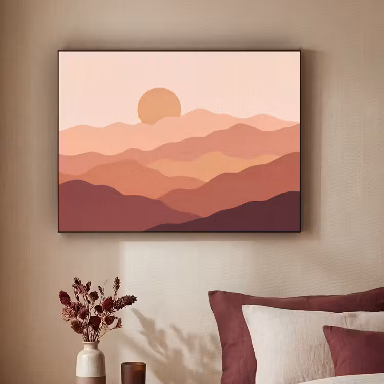 Art Frame - Natuur - Heuvels - Abstract - Modern - Oranje — 2