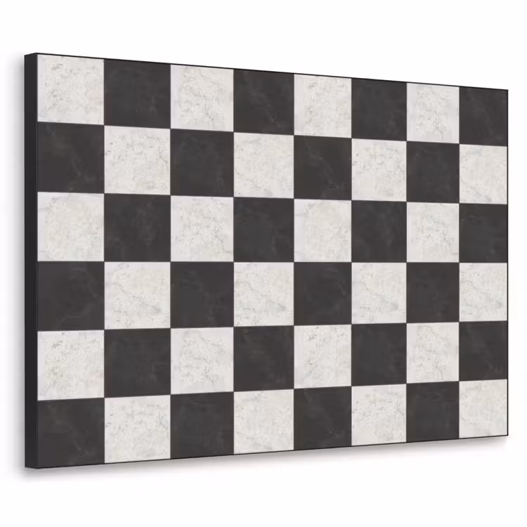 Art Frame - Dambord - Marmer - Zwart - Wit — 1