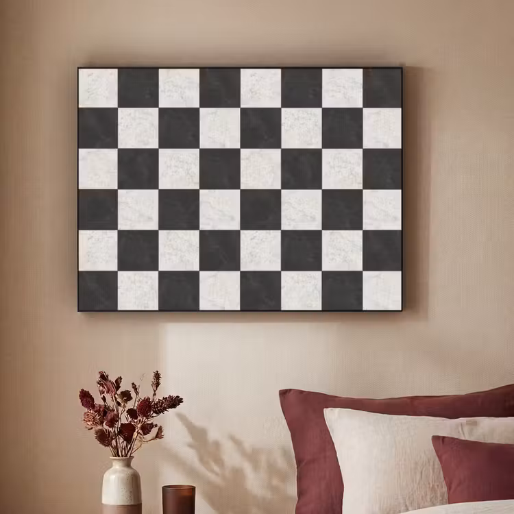 Art Frame - Dambord - Marmer - Zwart - Wit — 2