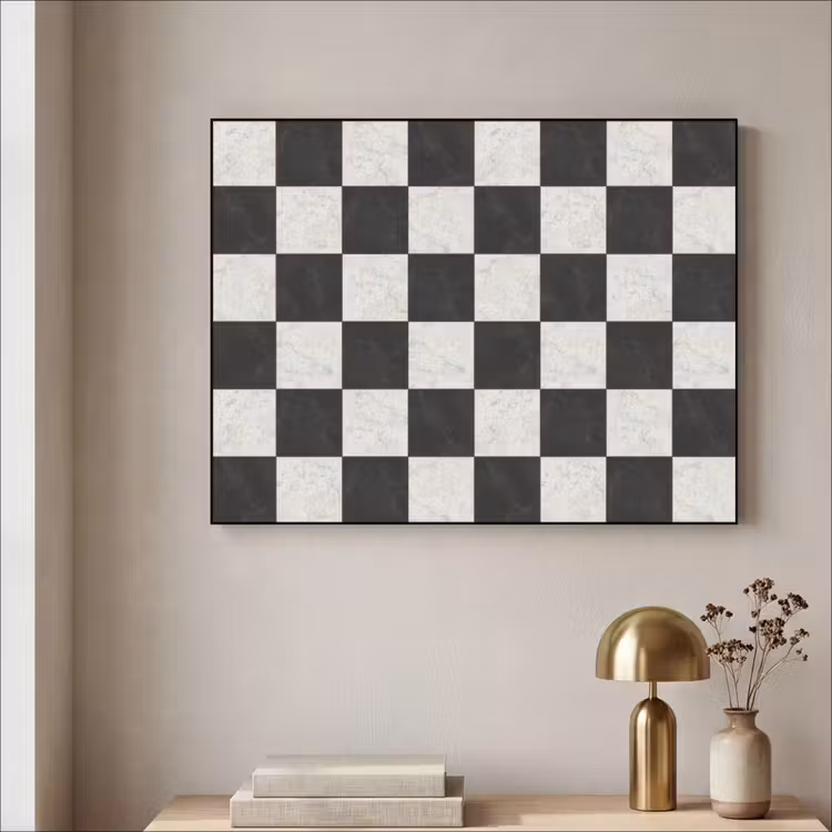 Art Frame - Dambord - Marmer - Zwart - Wit — 3