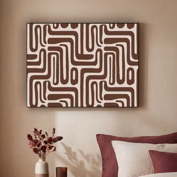 Art Frame - Abstract - Patroon - Bruin — 2