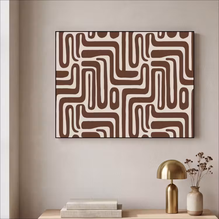 Art Frame - Abstract - Patroon - Bruin — 3