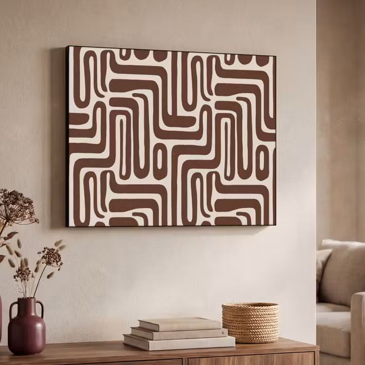 Art Frame - Abstract - Patroon - Bruin — 4