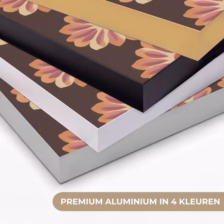 Art Frame - Bloemen - Patroon - Bruin — 5