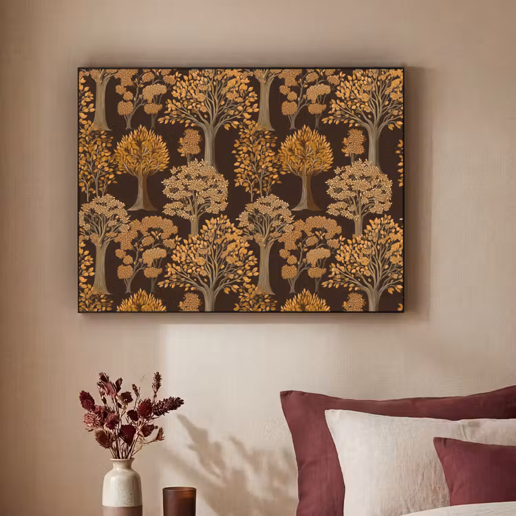 Art Frame - Bomen - Patroon - Bruin — 2