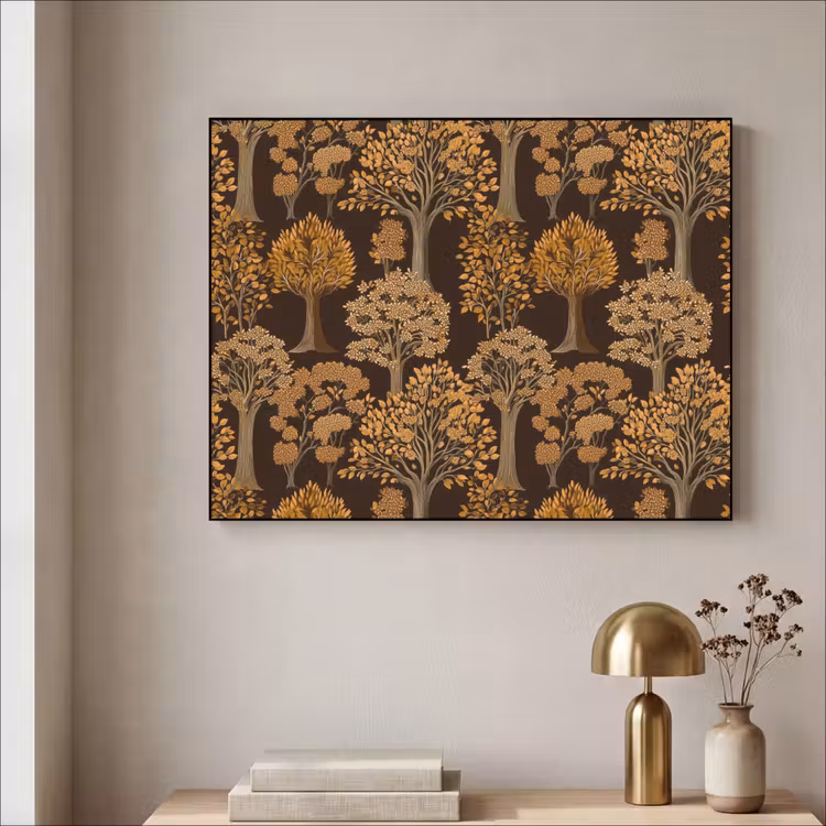 Art Frame - Bomen - Patroon - Bruin — 3
