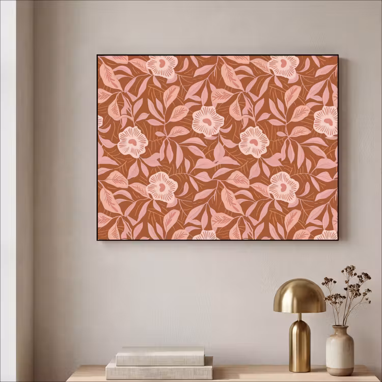Art Frame - Patroon - Bladeren - Terracotta — 3