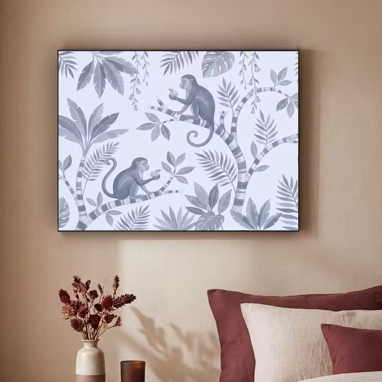 Art Frame - Aap - Boom - Bladeren - Jungle - Illustratie — 2