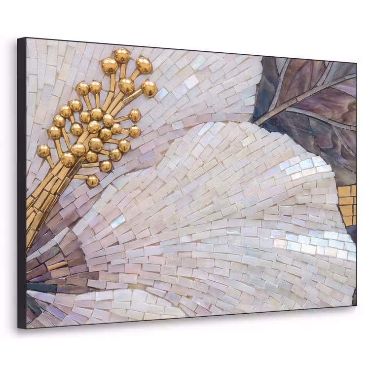 Art Frame - Bloemen - Mozaïek - Kunst - Modern - Goud — 1