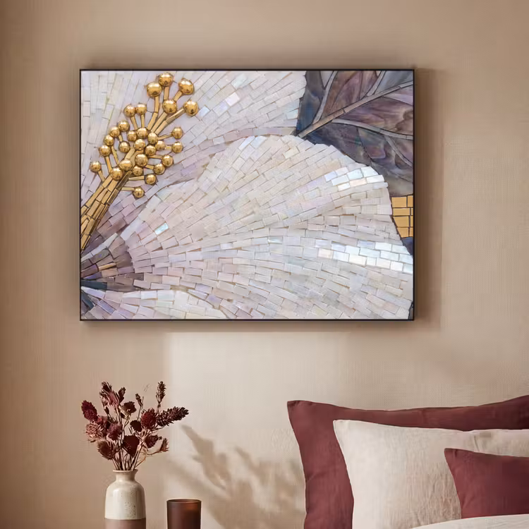Art Frame - Bloemen - Mozaïek - Kunst - Modern - Goud — 2
