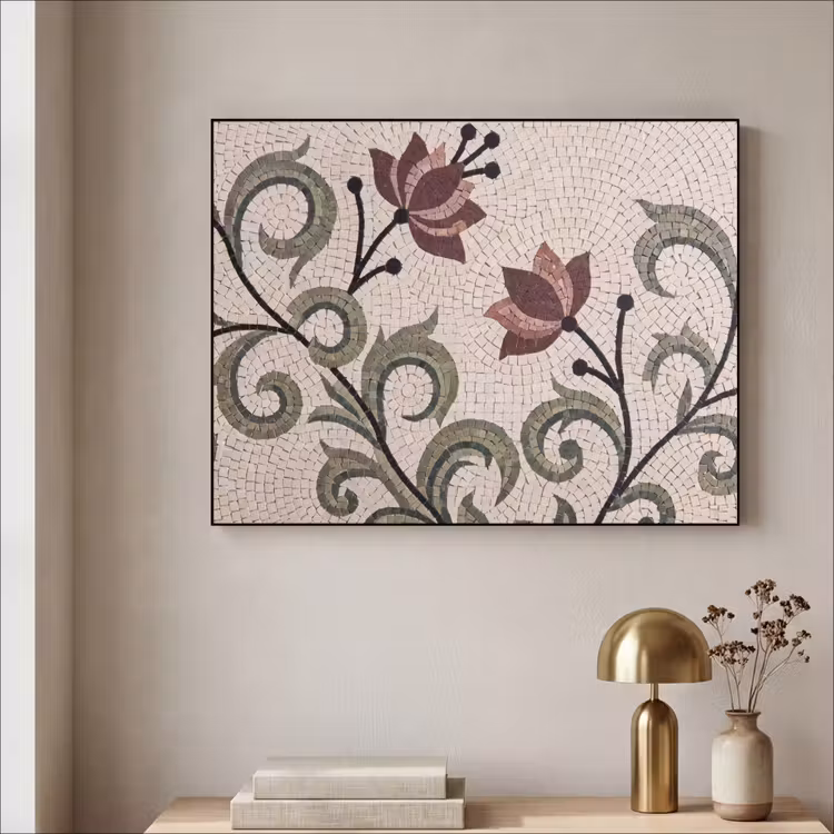Art Frame - Bloemen - Mozaïek - Patroon - Abstract - Groen — 3