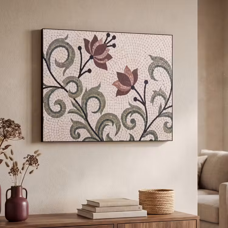 Art Frame - Bloemen - Mozaïek - Patroon - Abstract - Groen — 4