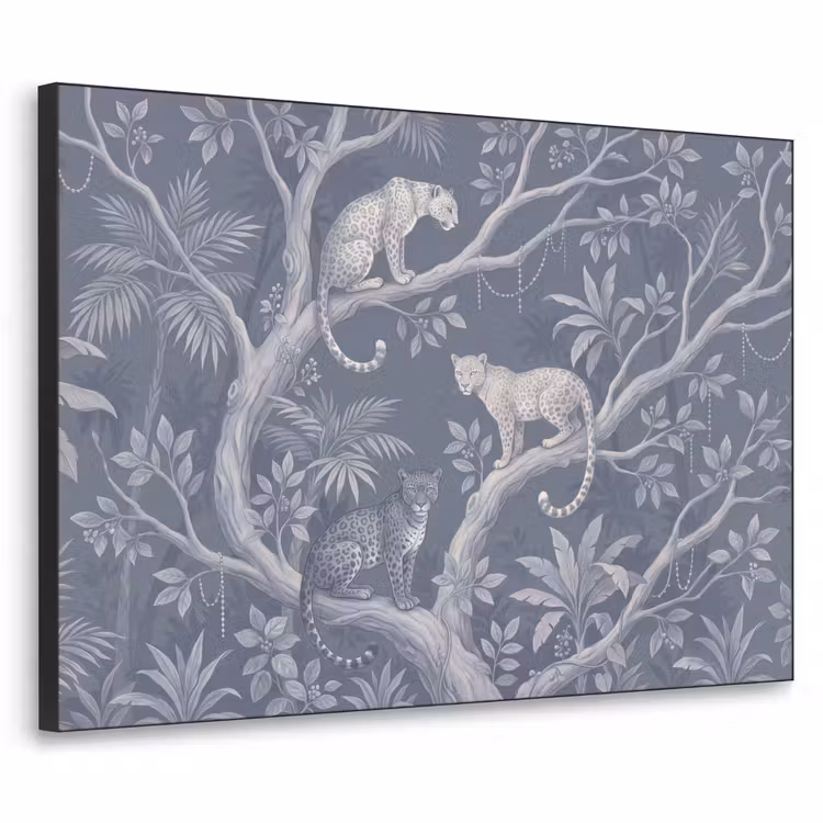 Art Frame - Dieren - Jungle - Illustratie - Bomen - Blauw — 1