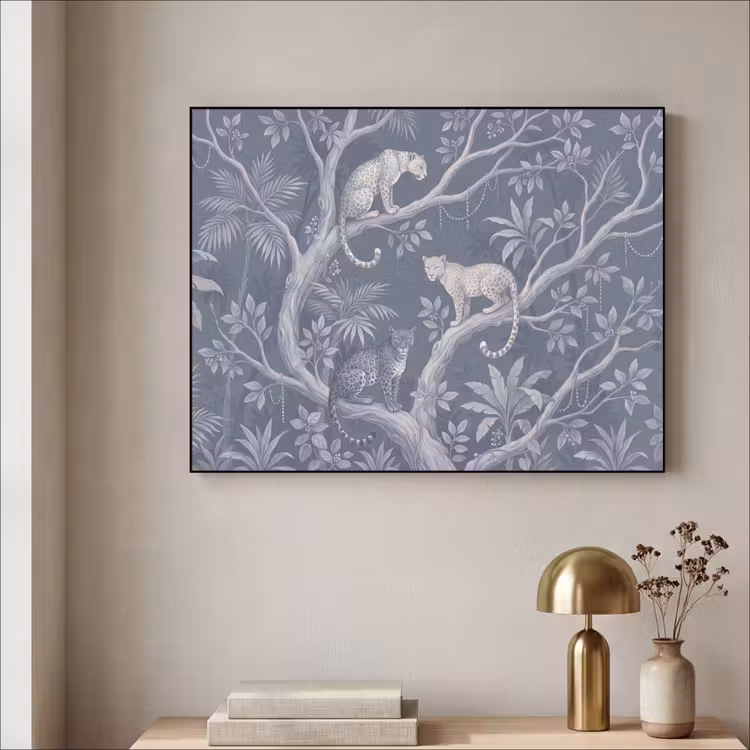 Art Frame - Dieren - Jungle - Illustratie - Bomen - Blauw — 3