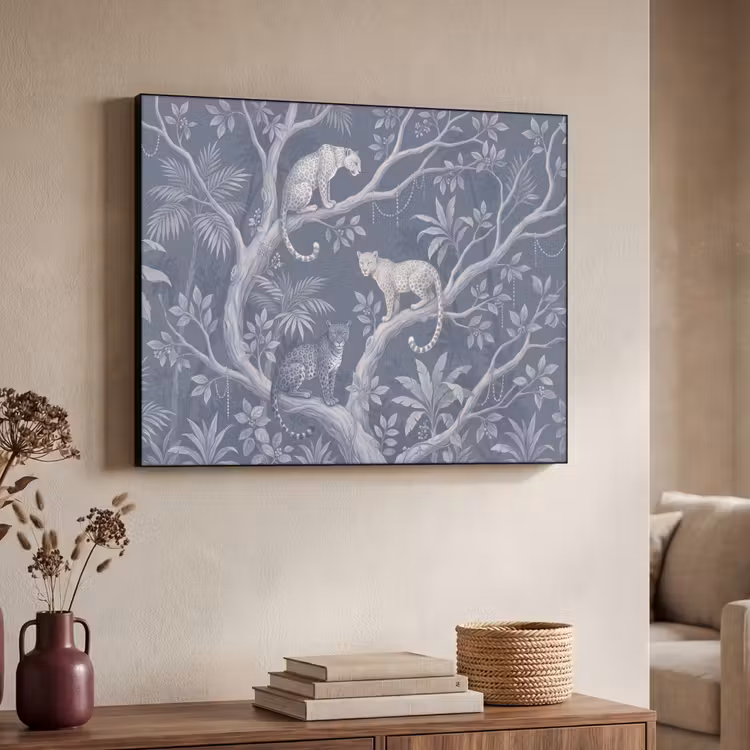Art Frame - Dieren - Jungle - Illustratie - Bomen - Blauw — 4