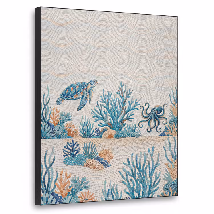 Art Frame - Dieren - Onderwater - Natuur - Mozaïek - Blauw — 1
