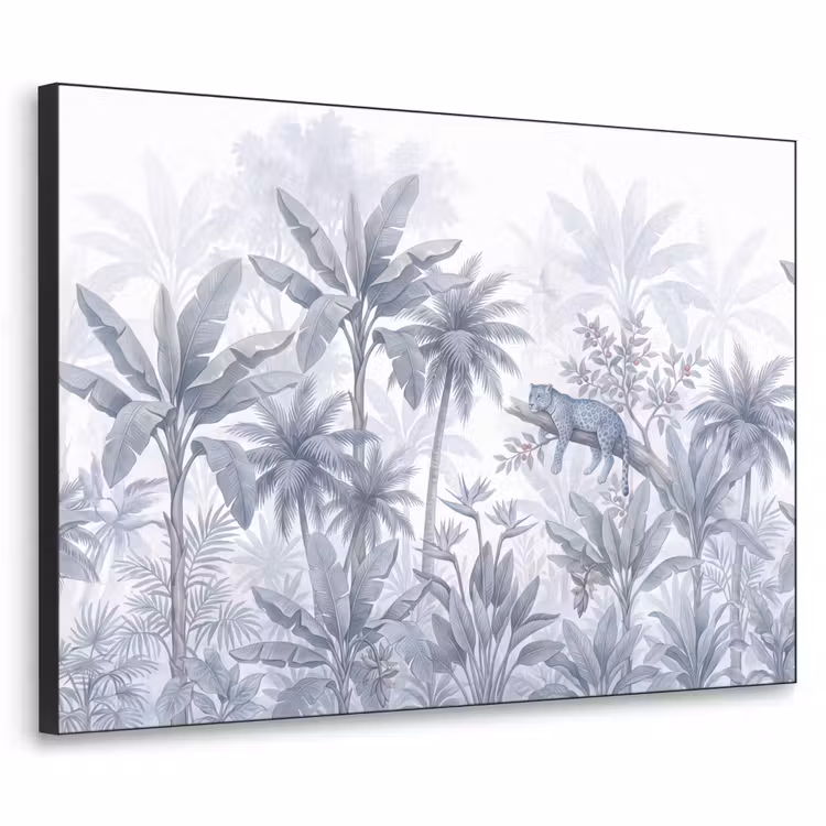 Art Frame - Kat - Tropisch bos - Modern - Grijs — 1