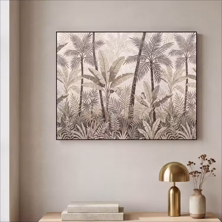 Art Frame - Natuur - Bladeren - Landschap - Mozaïek - Beige — 3