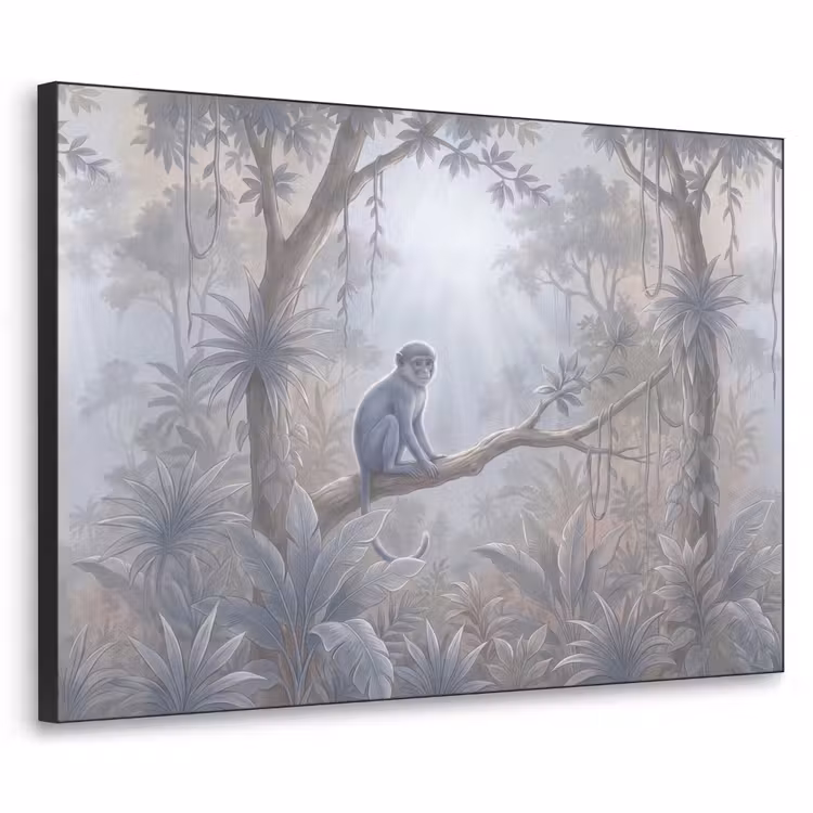 Art Frame - Aap - Boom - Jungle - Natuur - Grijs — 1