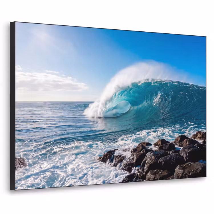 Art Frame - Golf - Oceaan - Brekend - Water - Blauw — 1