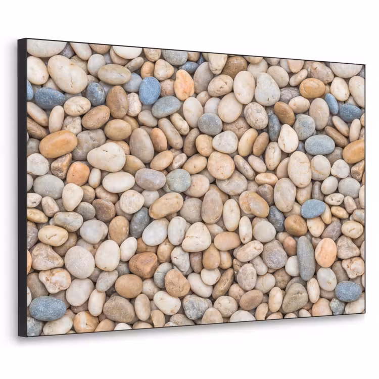 Art Frame - Kiezelstenen - Natuur - Textuur - Beige - Grijs — 1