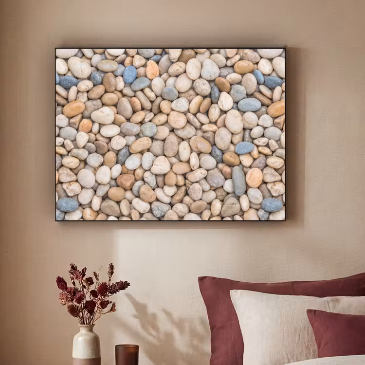 Art Frame - Kiezelstenen - Natuur - Textuur - Beige - Grijs — 2