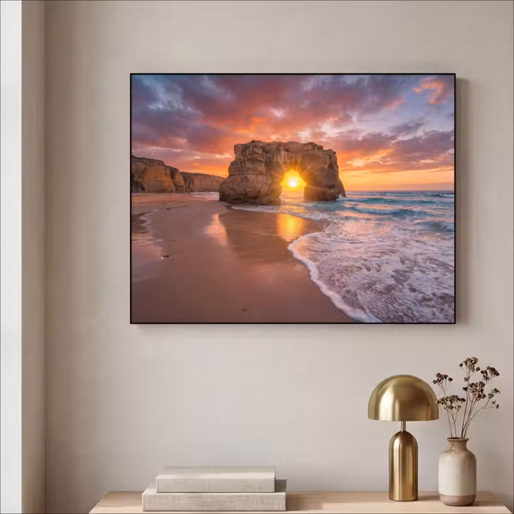 Art Frame - Kust - Rots - Zonsondergang - Zee - Natuur — 3