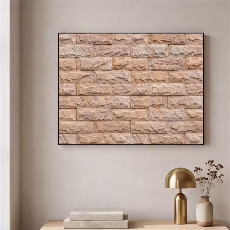 Art Frame - Muur - Steen - Ruw - Textuur - Beige — 3