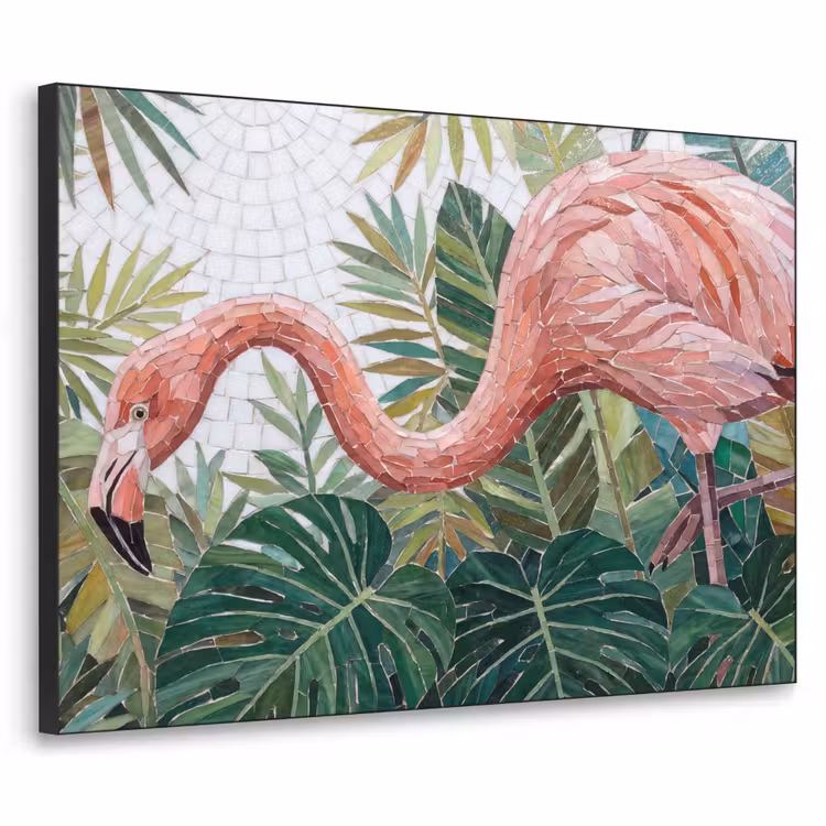 Art Frame - Natuur - Bladeren - Abstract - Groen - Vogel — 1