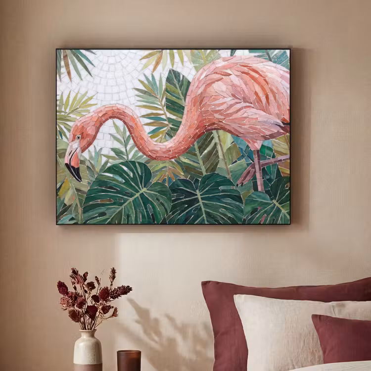 Art Frame - Natuur - Bladeren - Abstract - Groen - Vogel — 2