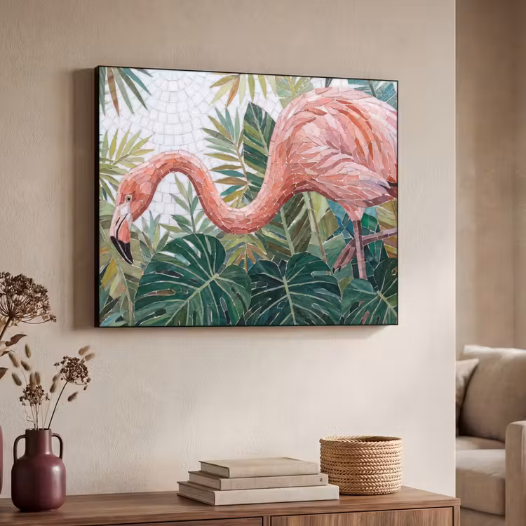 Art Frame - Natuur - Bladeren - Abstract - Groen - Vogel — 4
