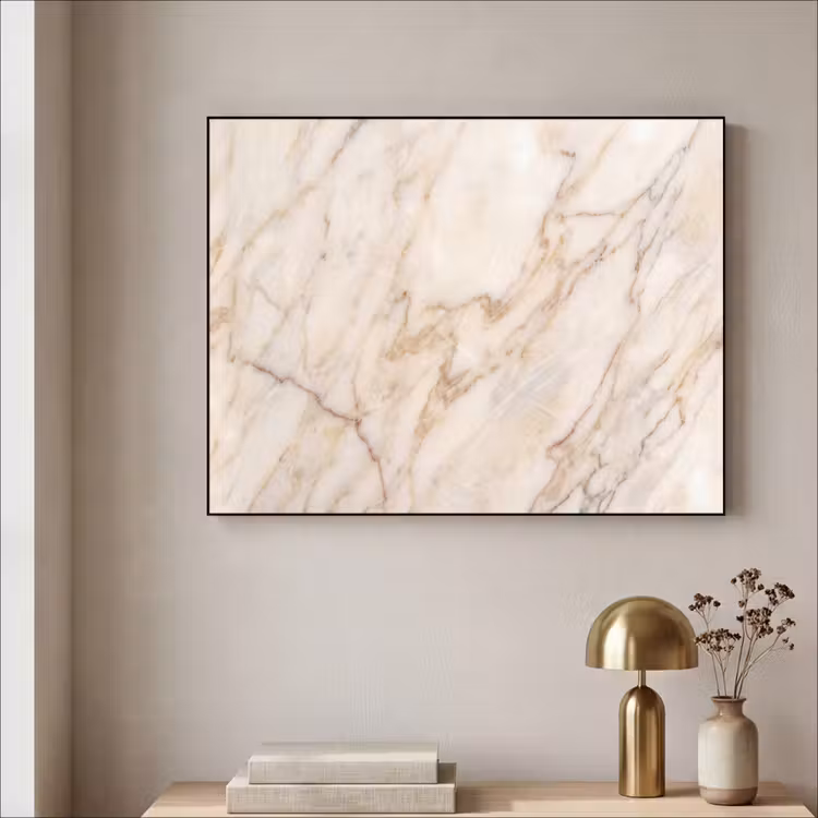 Art Frame - Marmer - Ader - Abstract - Wit - Goud — 3