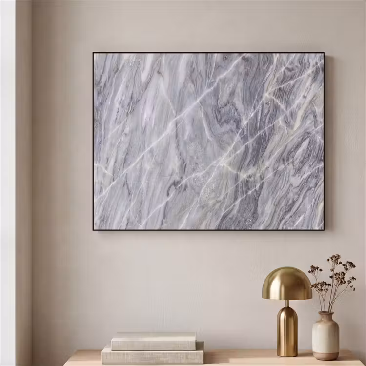 Art Frame - Marmer - Ader - Patroon - Abstract - Grijs — 3