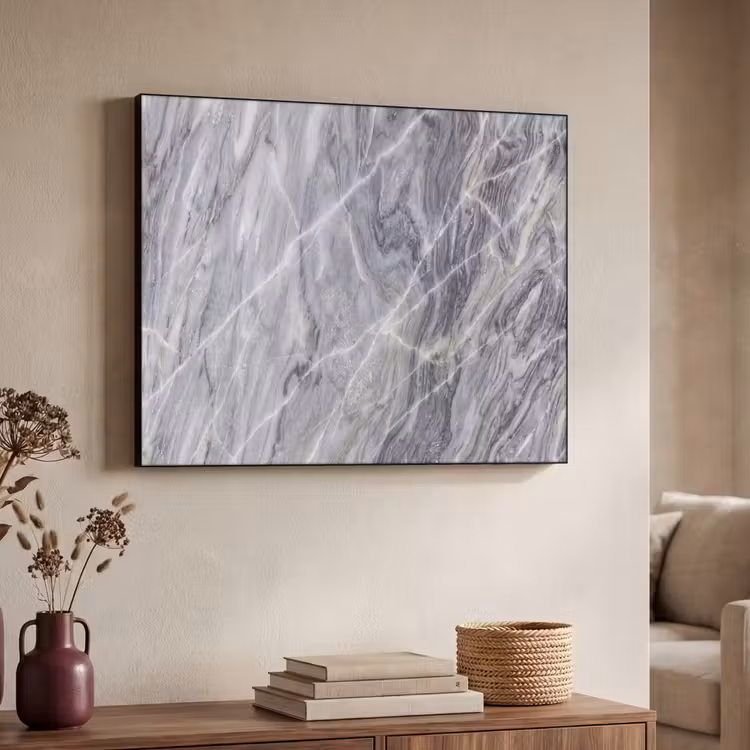 Art Frame - Marmer - Ader - Patroon - Abstract - Grijs — 4