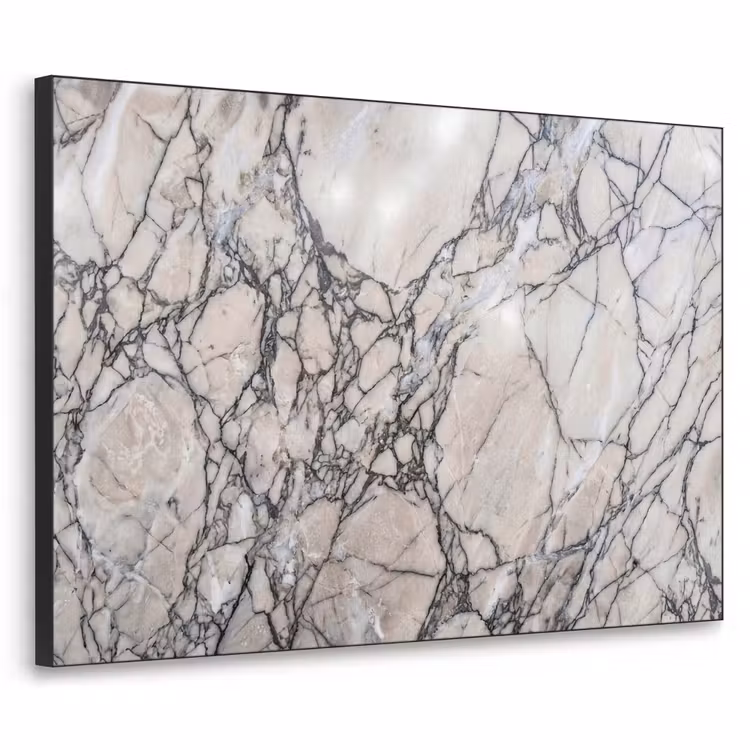 Art Frame - Marmer - Aderen - Patroon - Wit - Grijs — 1