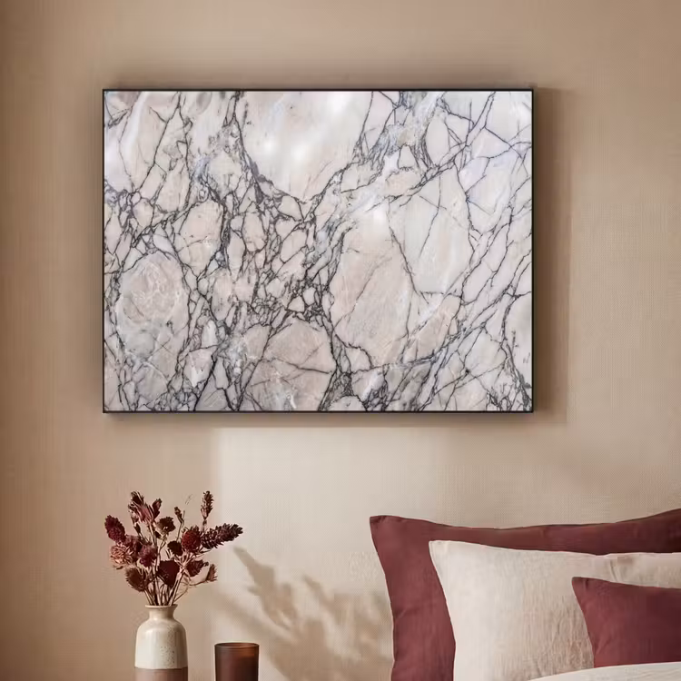 Art Frame - Marmer - Aderen - Patroon - Wit - Grijs — 2