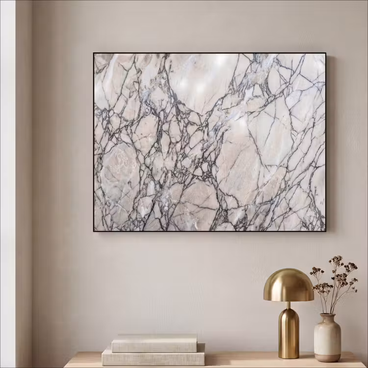 Art Frame - Marmer - Aderen - Patroon - Wit - Grijs — 3