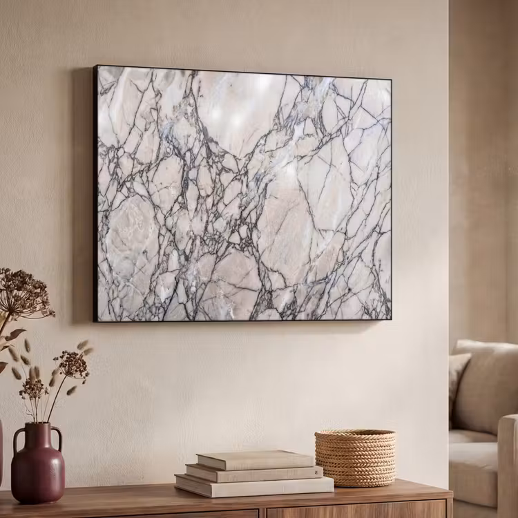 Art Frame - Marmer - Aderen - Patroon - Wit - Grijs — 4
