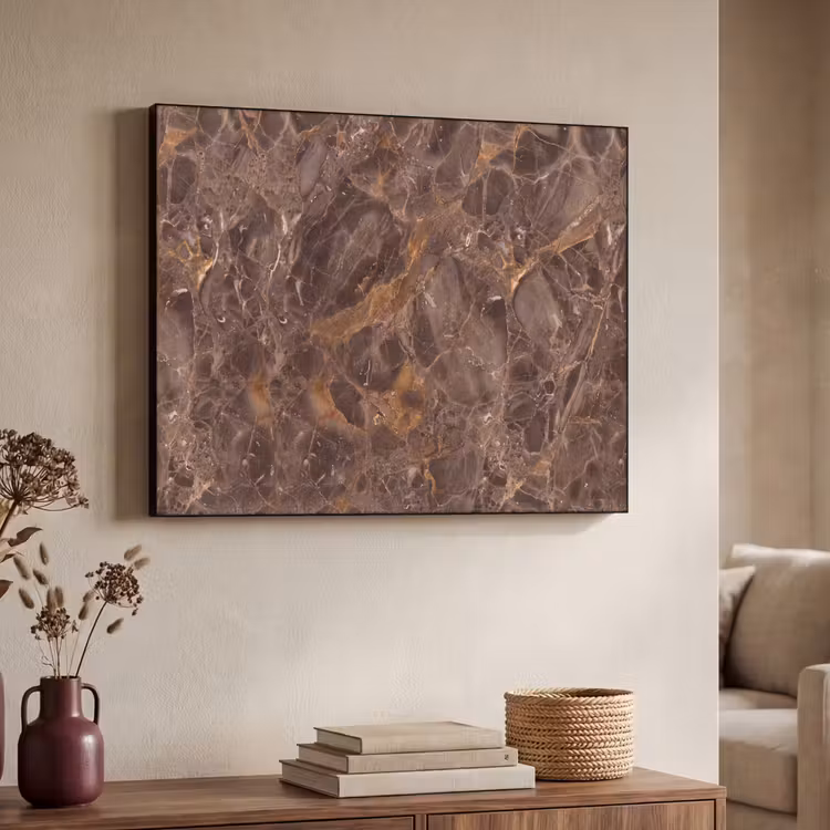Art Frame - Marmer - Patroon - Natuur - Bruin - Goud — 4